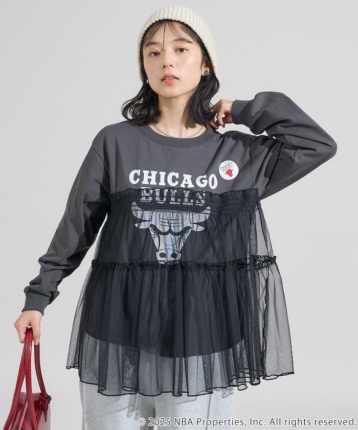 NBA網紗荷葉邊長袖T恤