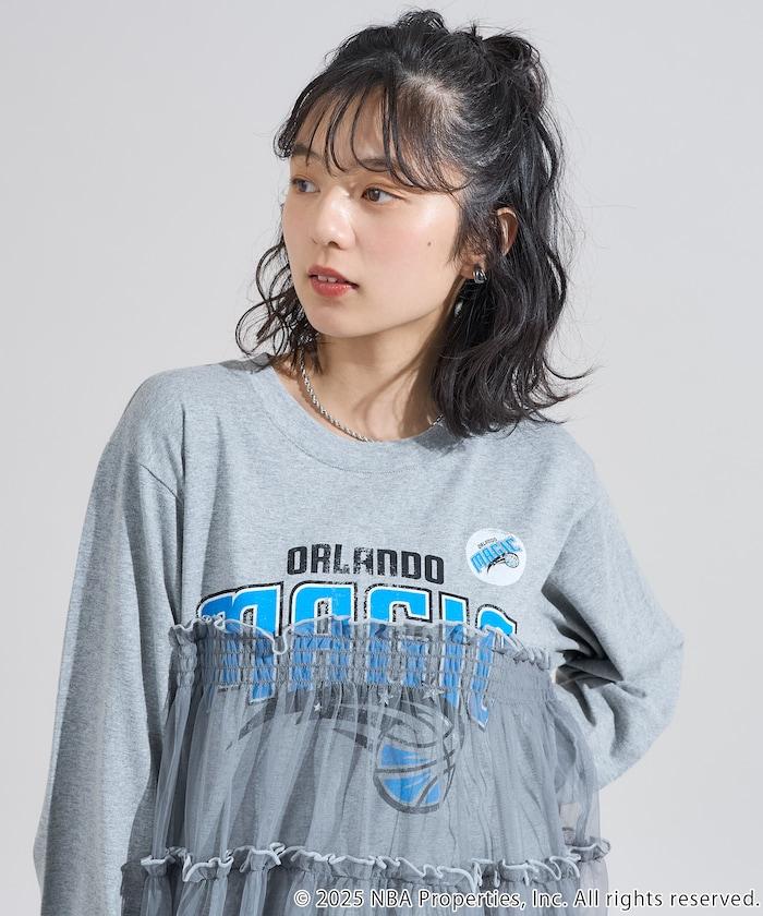 NBA網紗荷葉邊長袖T恤