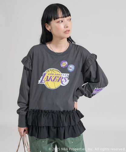 NBA 拼接布長袖T恤裙