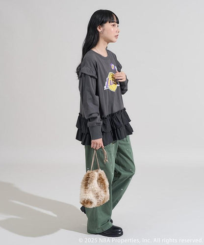 NBA 拼接布長袖T恤裙