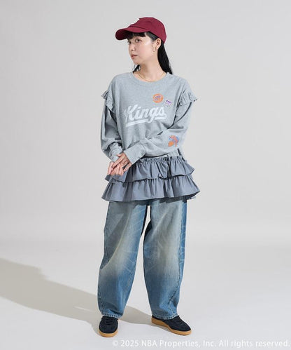 NBA 拼接布長袖T恤裙