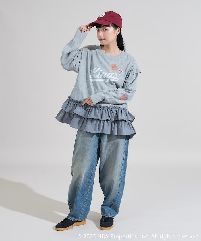 NBA 拼接布長袖T恤裙