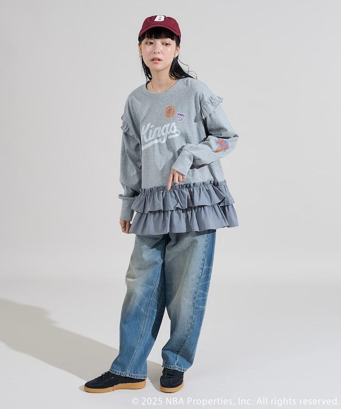 NBA 拼接布長袖T恤裙