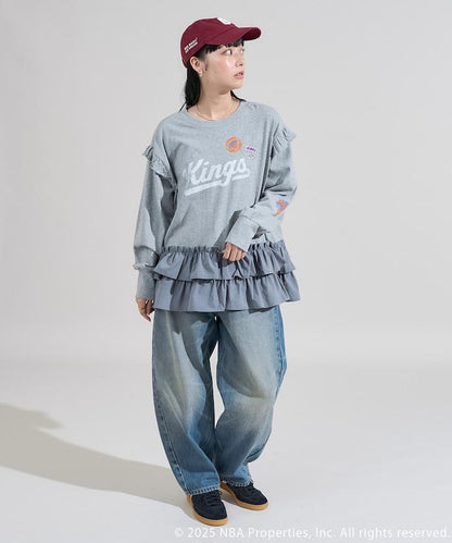 NBA 拼接布長袖T恤裙