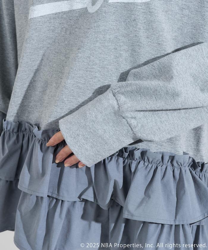 NBA 拼接布長袖T恤裙