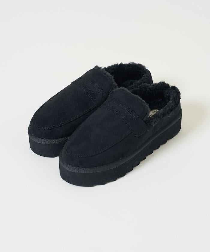 厚底仿皮草樂福鞋