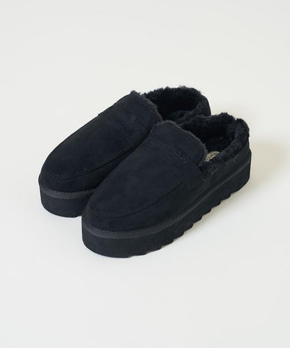 厚底仿皮草樂福鞋