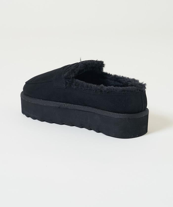 厚底仿皮草樂福鞋