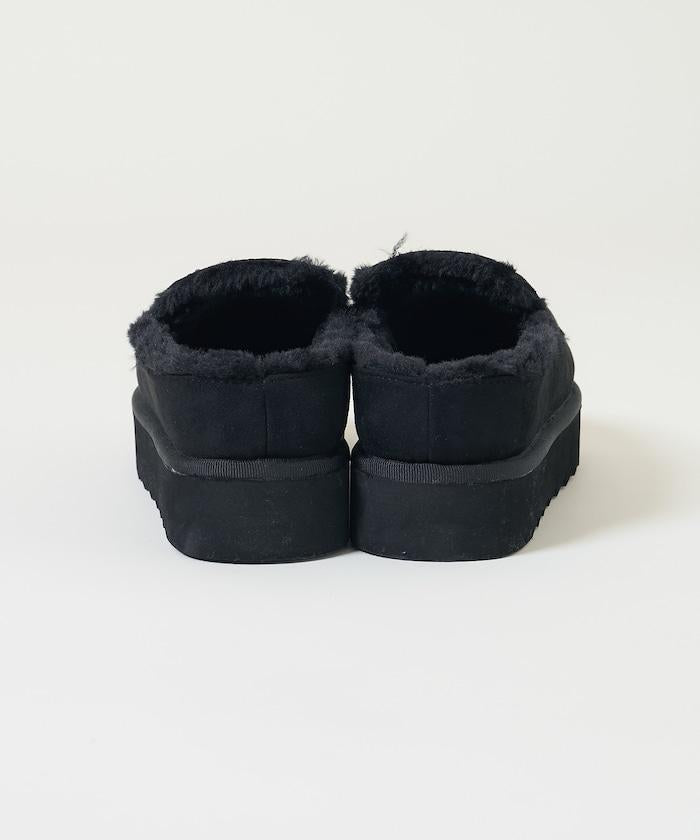 厚底仿皮草樂福鞋