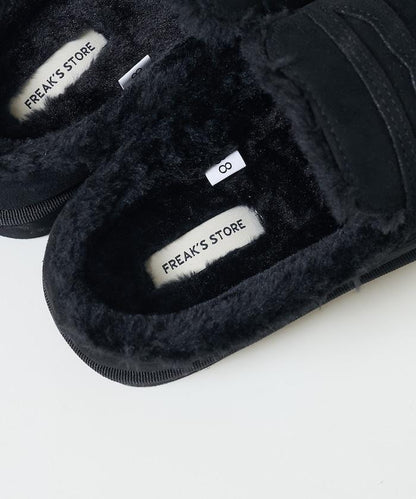 厚底仿皮草樂福鞋