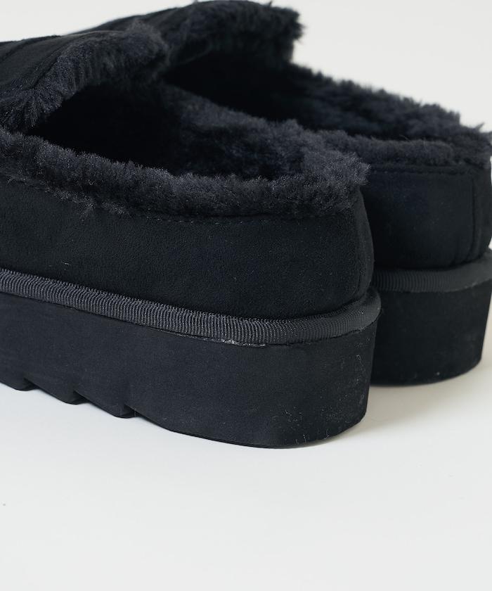 厚底仿皮草樂福鞋