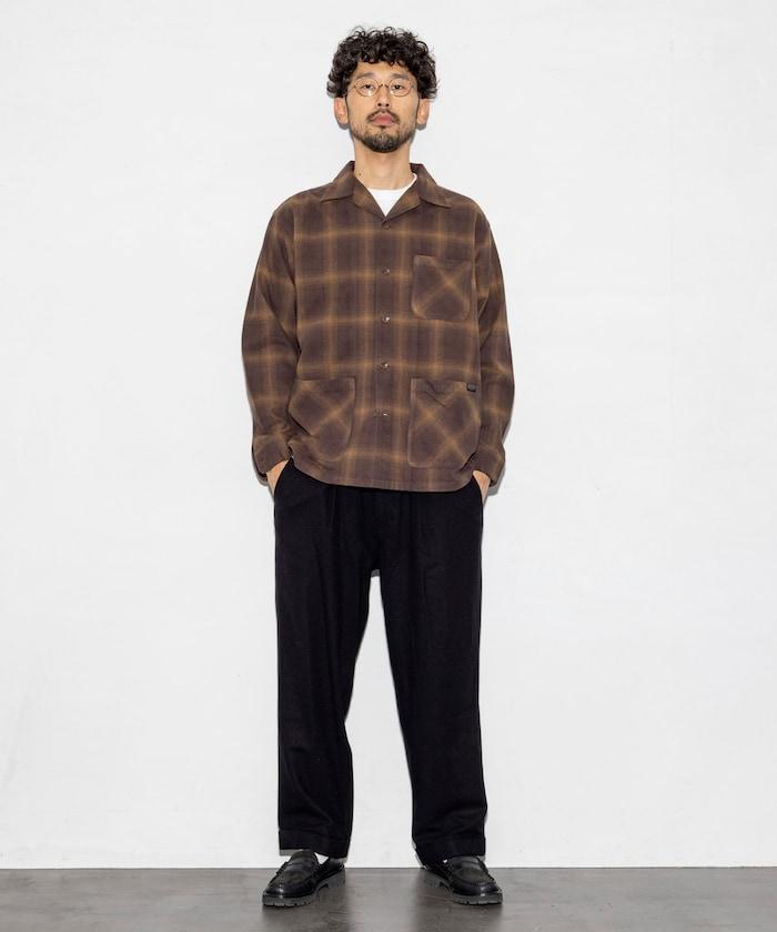 特別款寬鬆版型羊毛雙層西裝褲