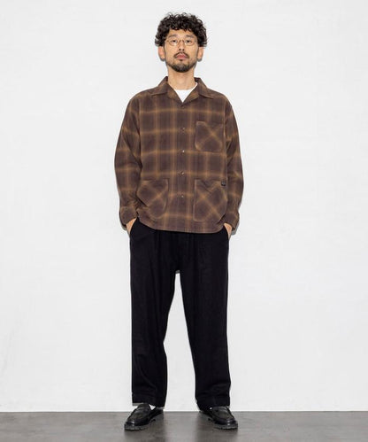 特別款寬鬆版型羊毛雙層西裝褲