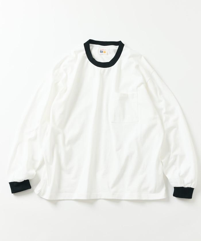 10.5盎司加厚長袖圓領口袋T恤