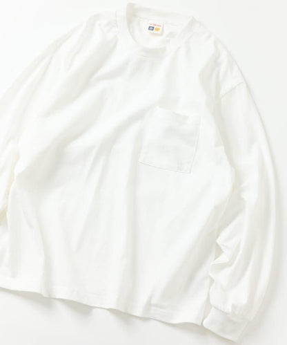 10.5盎司加厚長袖圓領口袋T恤