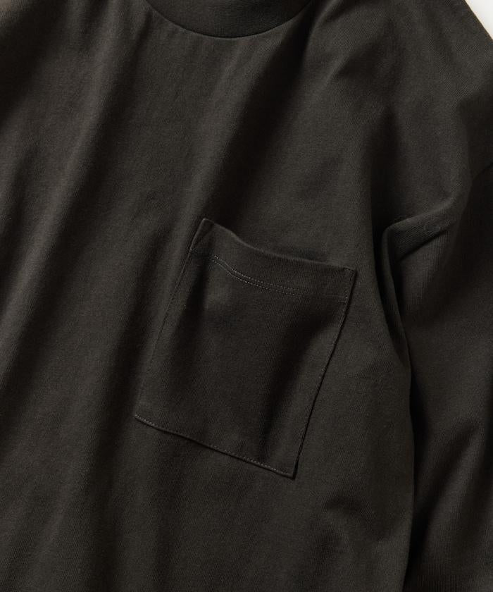 10.5盎司加厚長袖圓領口袋T恤