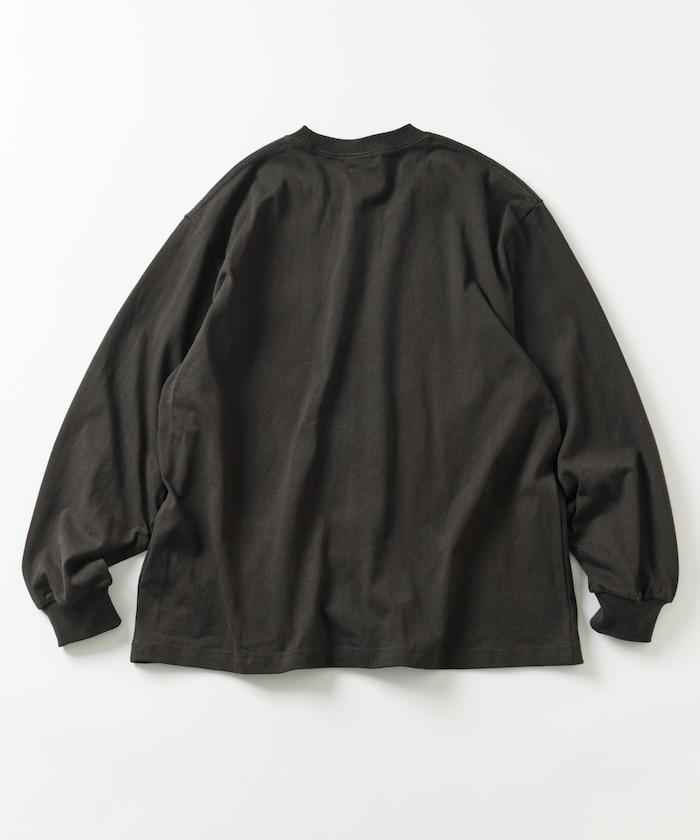 10.5盎司加厚長袖圓領口袋T恤