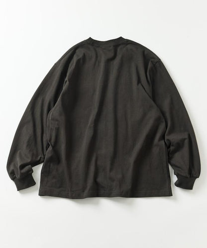 10.5盎司加厚長袖圓領口袋T恤