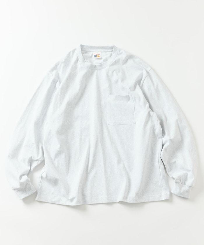 10.5盎司加厚長袖圓領口袋T恤