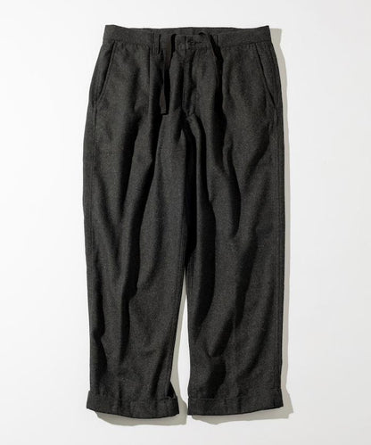 特別款寬鬆版型羊毛雙層西裝褲