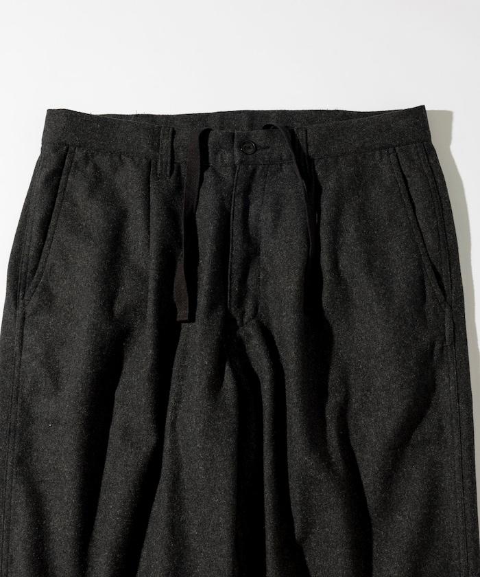 特別款寬鬆版型羊毛雙層西裝褲