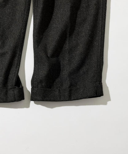 特別款寬鬆版型羊毛雙層西裝褲