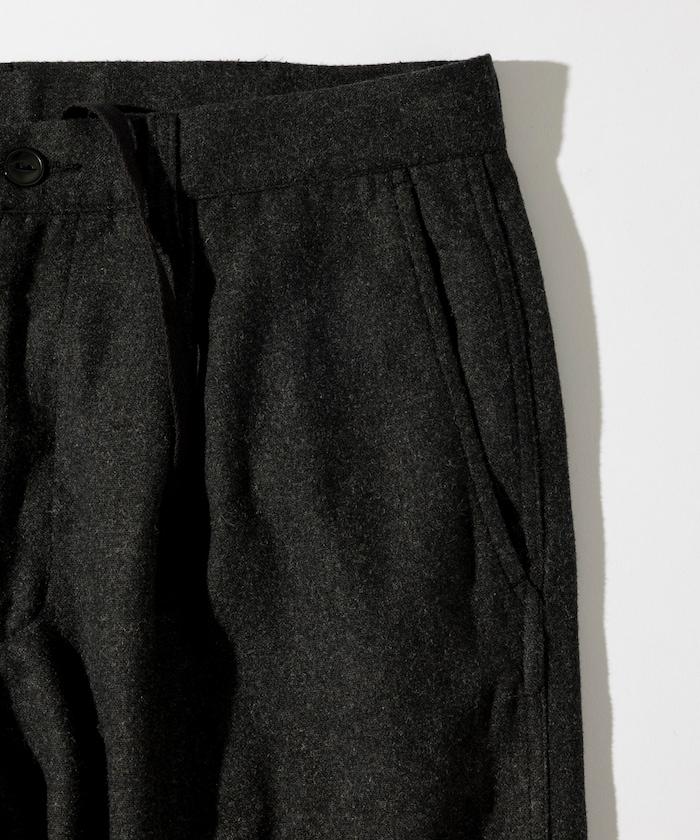 特別款寬鬆版型羊毛雙層西裝褲