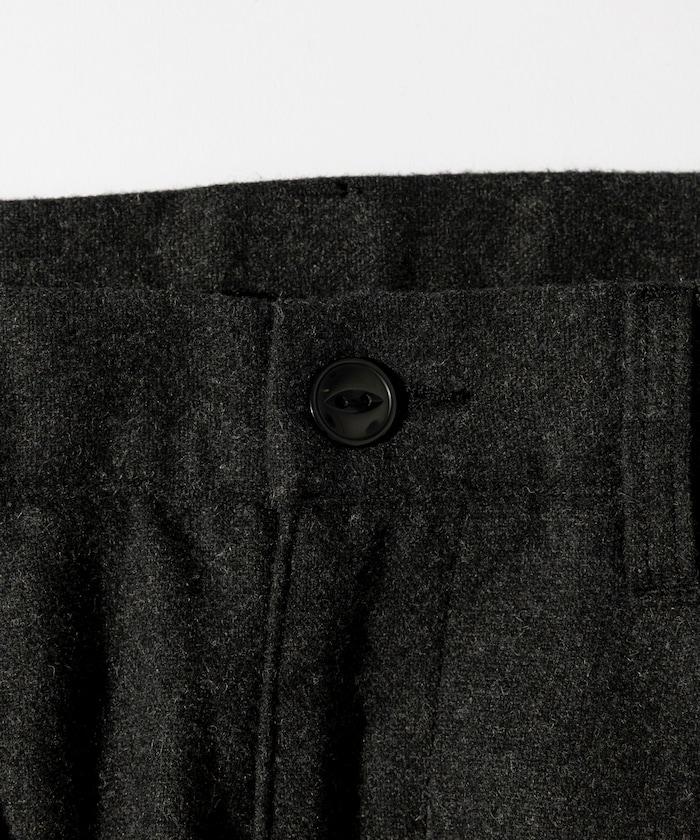 特別款寬鬆版型羊毛雙層西裝褲