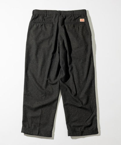 特別款寬鬆版型羊毛雙層西裝褲