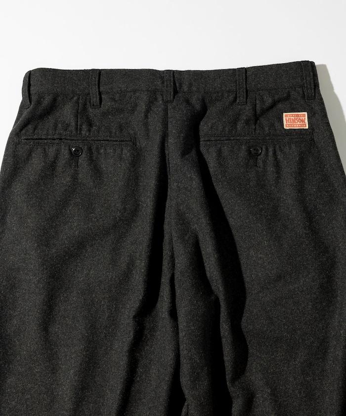 特別款寬鬆版型羊毛雙層西裝褲