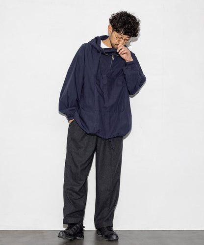 特別款寬鬆版型羊毛雙層西裝褲