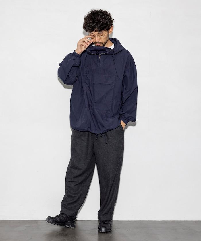 特別款寬鬆版型羊毛雙層西裝褲