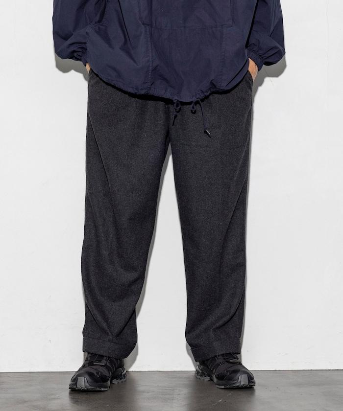 特別款寬鬆版型羊毛雙層西裝褲