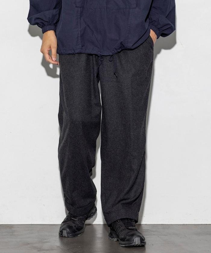 特別款寬鬆版型羊毛雙層西裝褲