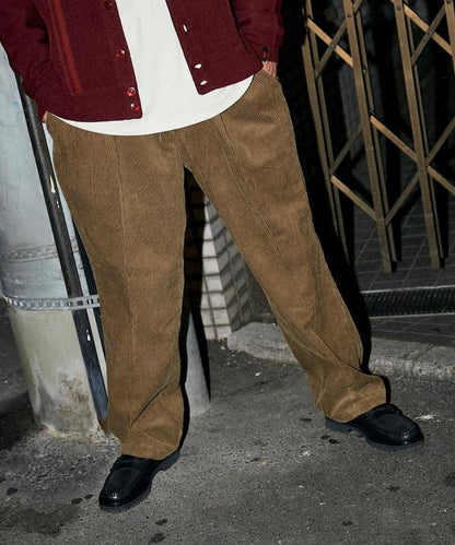 特別訂製 SMU PT-38 兩褶燈芯絨寬鬆長褲【可搭配套裝】