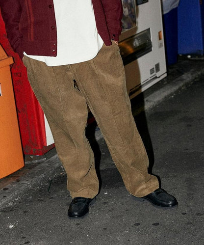 特別訂製 SMU PT-38 兩褶燈芯絨寬鬆長褲【可搭配套裝】