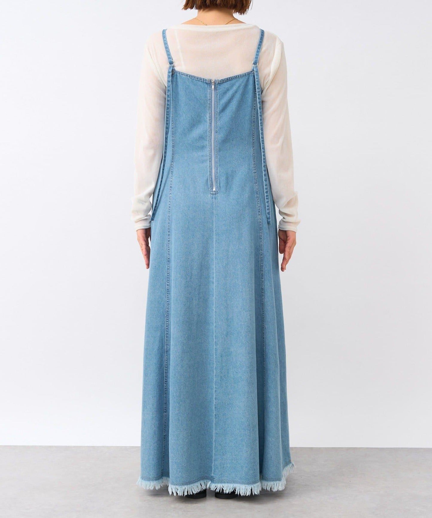 【RIVE DROITE】牛仔吊帶連衣裙