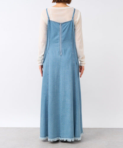 【RIVE DROITE】牛仔吊帶連衣裙