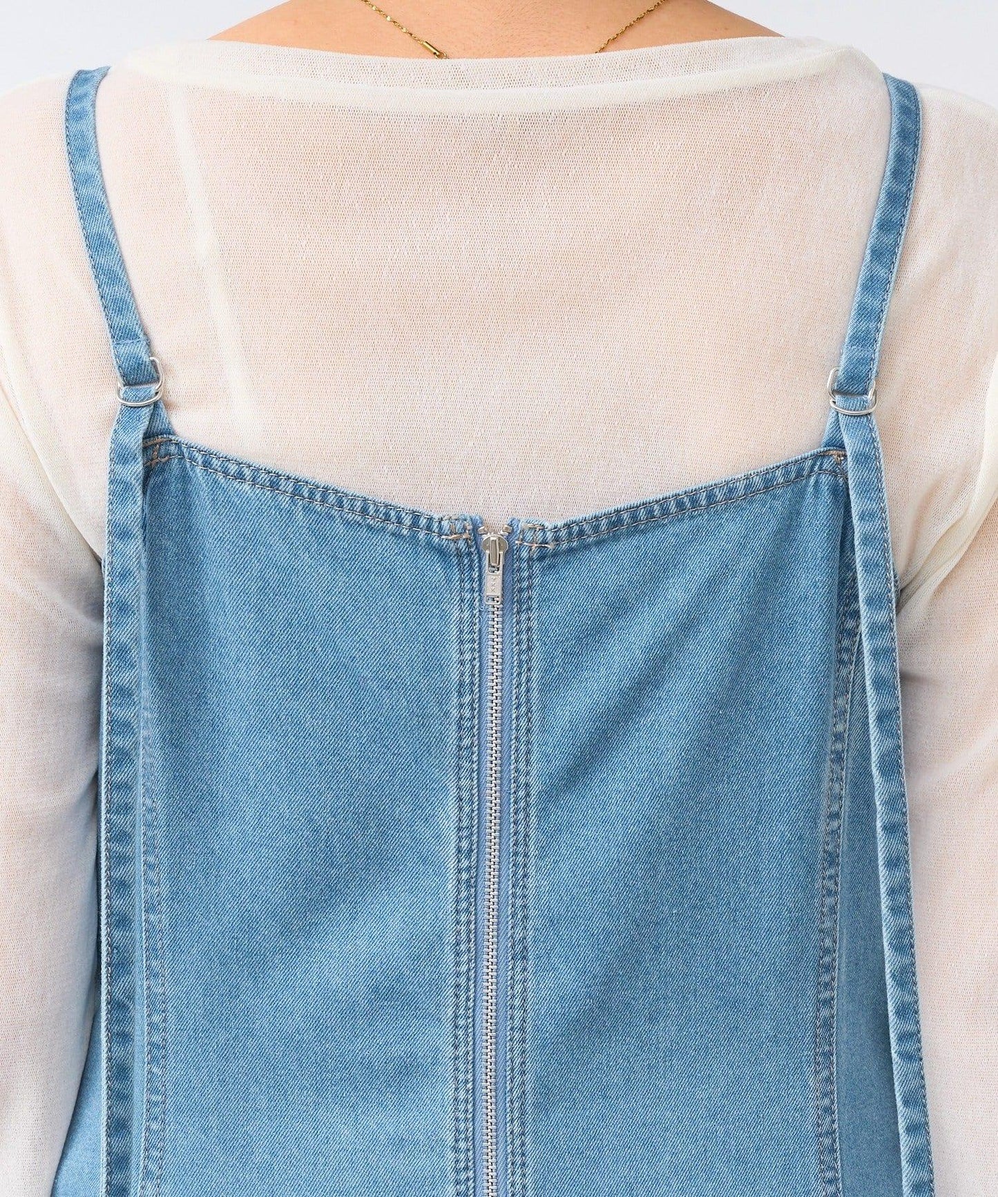 【RIVE DROITE】牛仔吊帶連衣裙