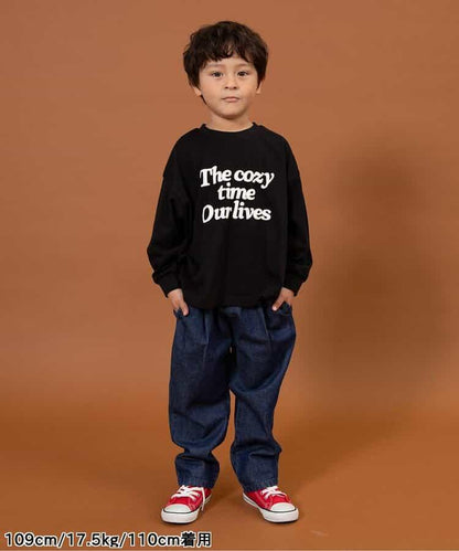 標誌&數字印花長袖T恤