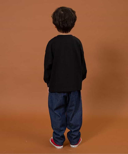 標誌&數字印花長袖T恤