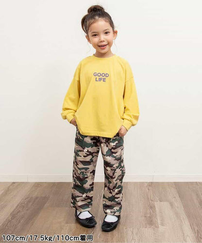 標誌&數字印花長袖T恤