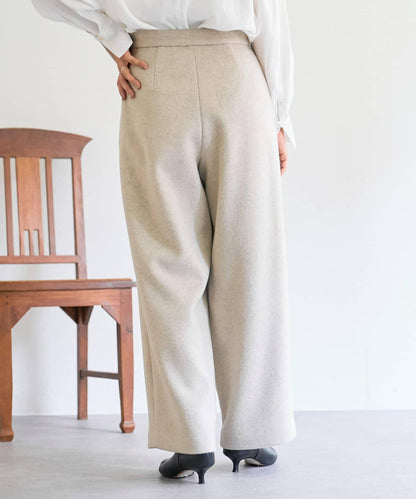 《15 quinze》羊毛海狸呢長褲