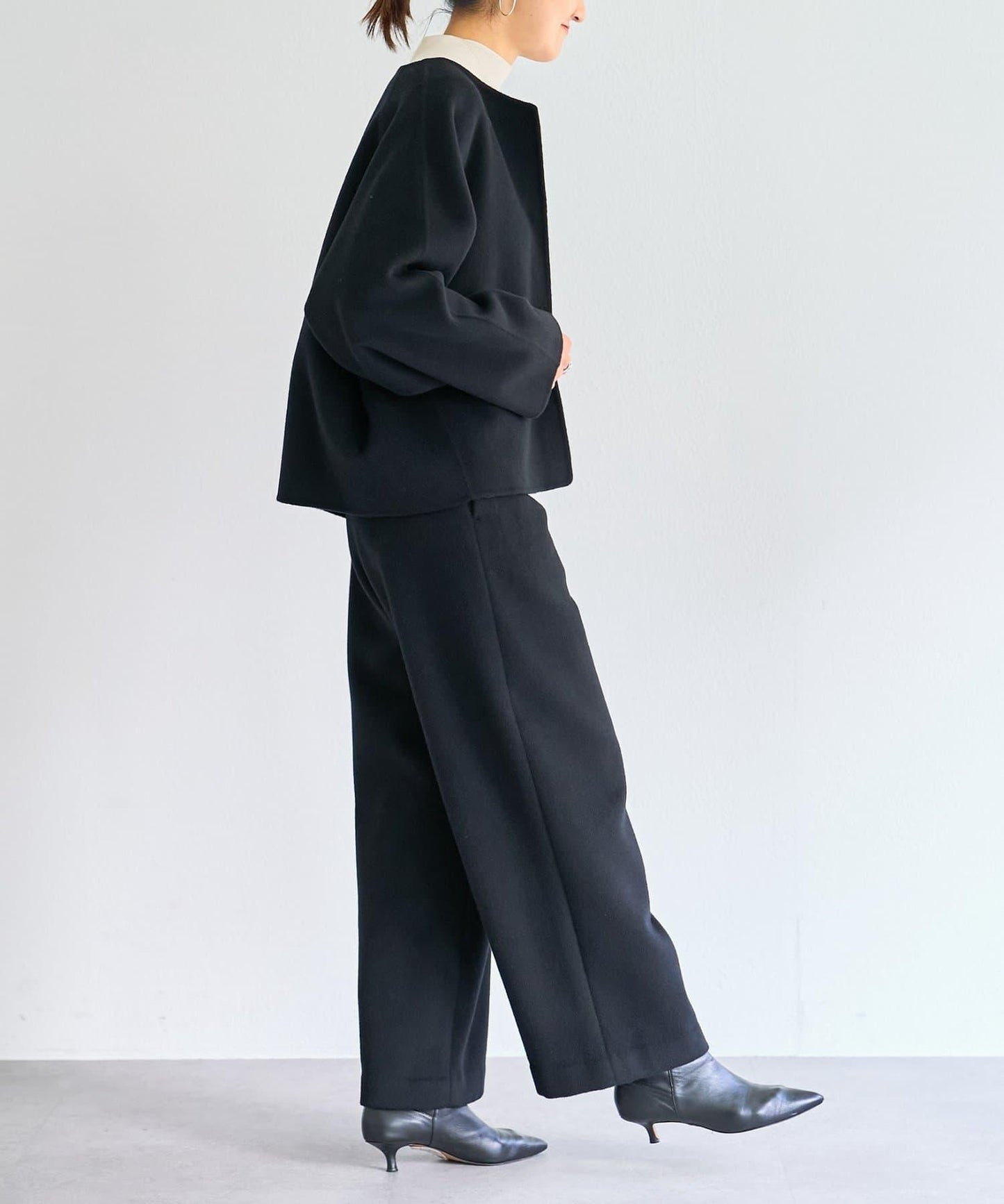 《15 quinze》羊毛海狸呢長褲