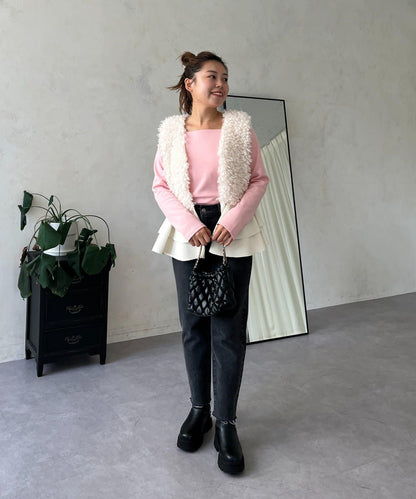 【MOMO】方領長袖T恤