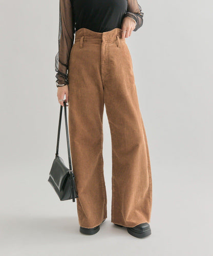 燈芯絨波浪長褲