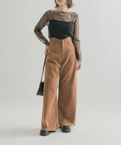 燈芯絨波浪長褲