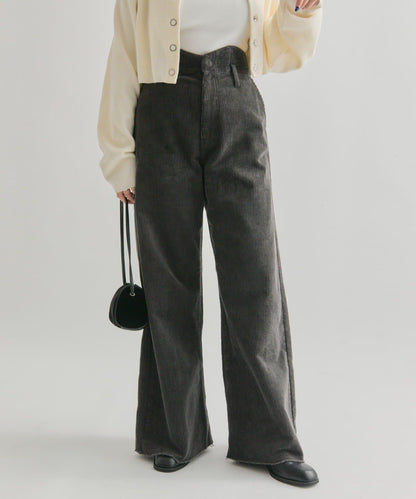 燈芯絨波浪長褲