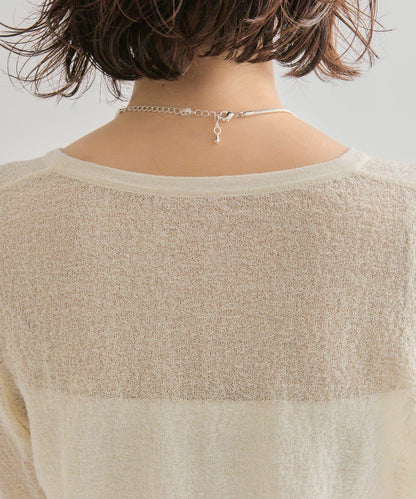 鏤空針織短款開衫