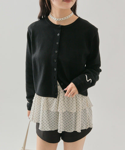 小紐扣長袖開衫